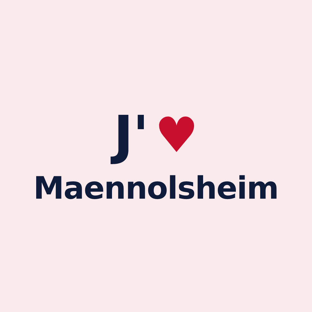 Magnet personnalisé Maennolsheim — design J'aime Maennolsheim