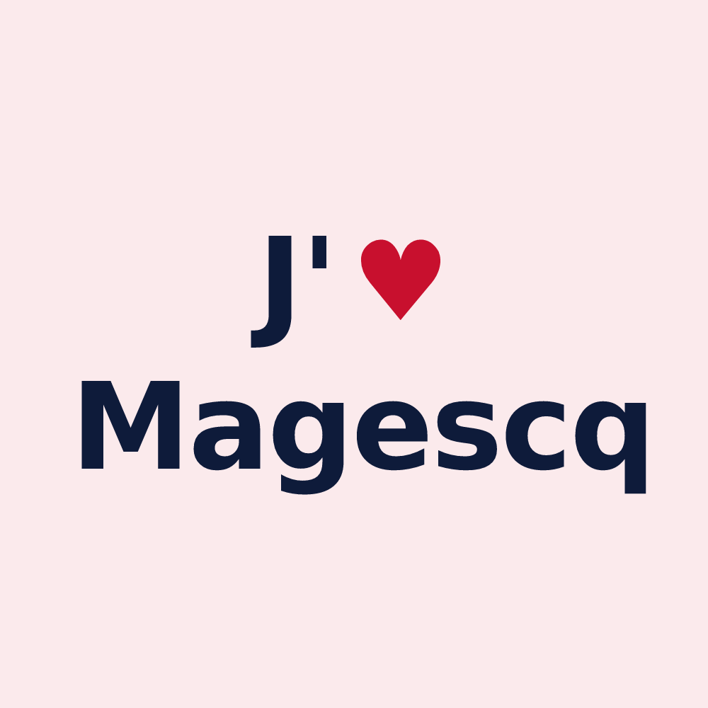 Magnet personnalisé Magescq — design J'aime Magescq