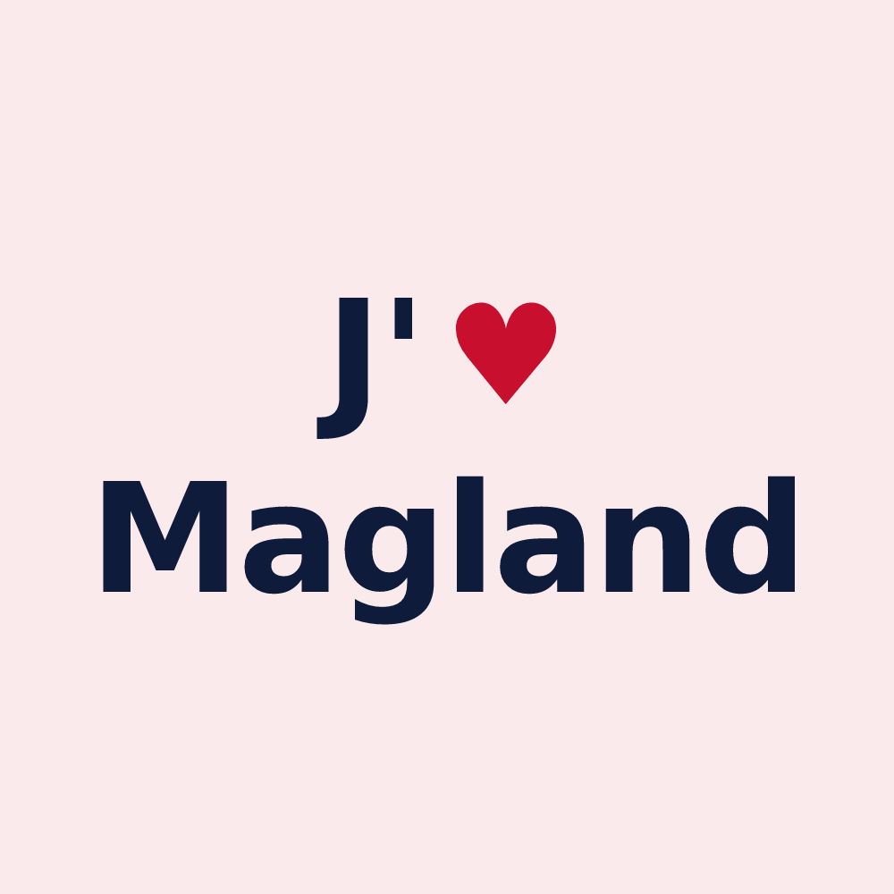 Magnet personnalisé Magland — design J'aime Magland