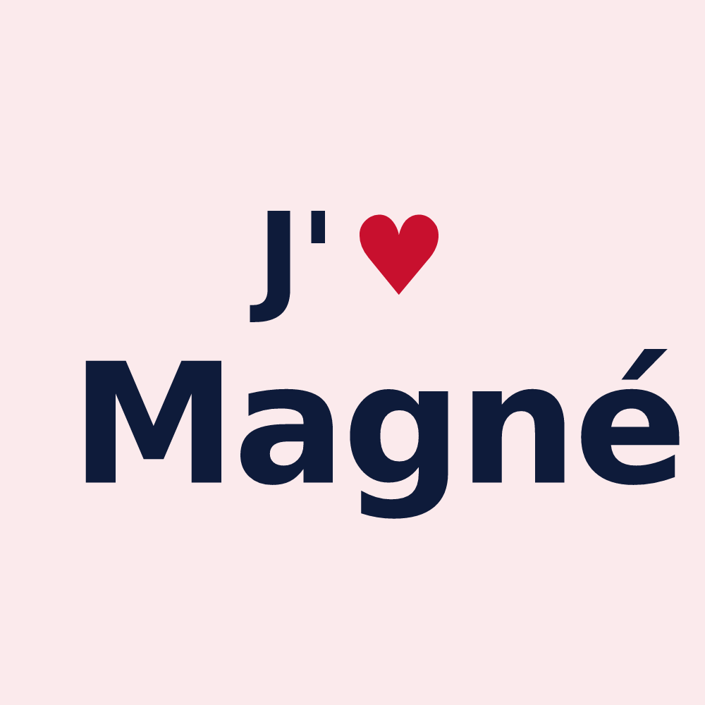 Magnet personnalisé Magné — design J'aime Magné