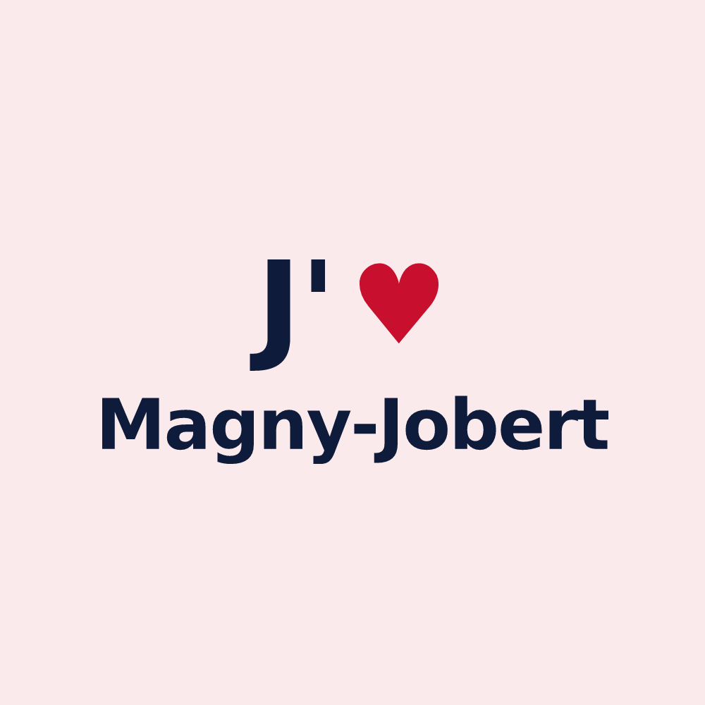 Magnet personnalisé Magny-Jobert — design J'aime Magny-Jobert