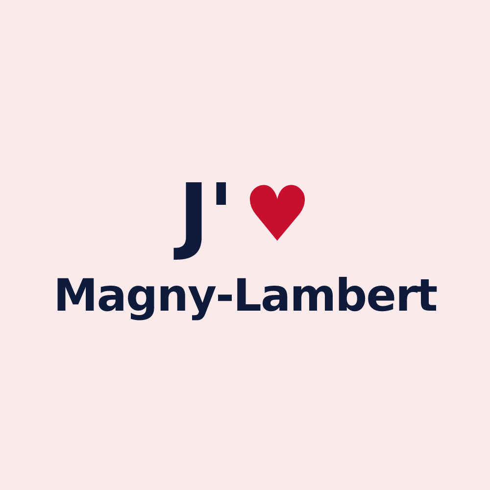 Magnet personnalisé Magny-Lambert — design J'aime Magny-Lambert