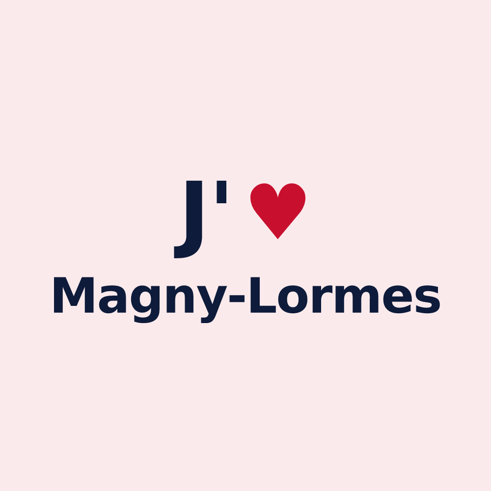 Magnet personnalisé Magny-Lormes — design J'aime Magny-Lormes