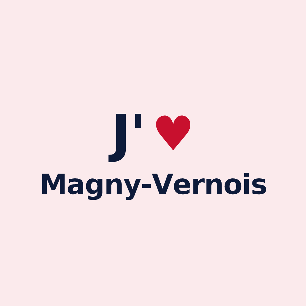 Magnet personnalisé Magny-Vernois — design J'aime Magny-Vernois