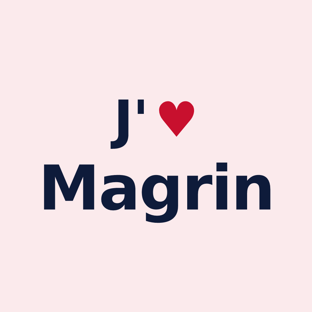 Magnet personnalisé Magrin — design J'aime Magrin