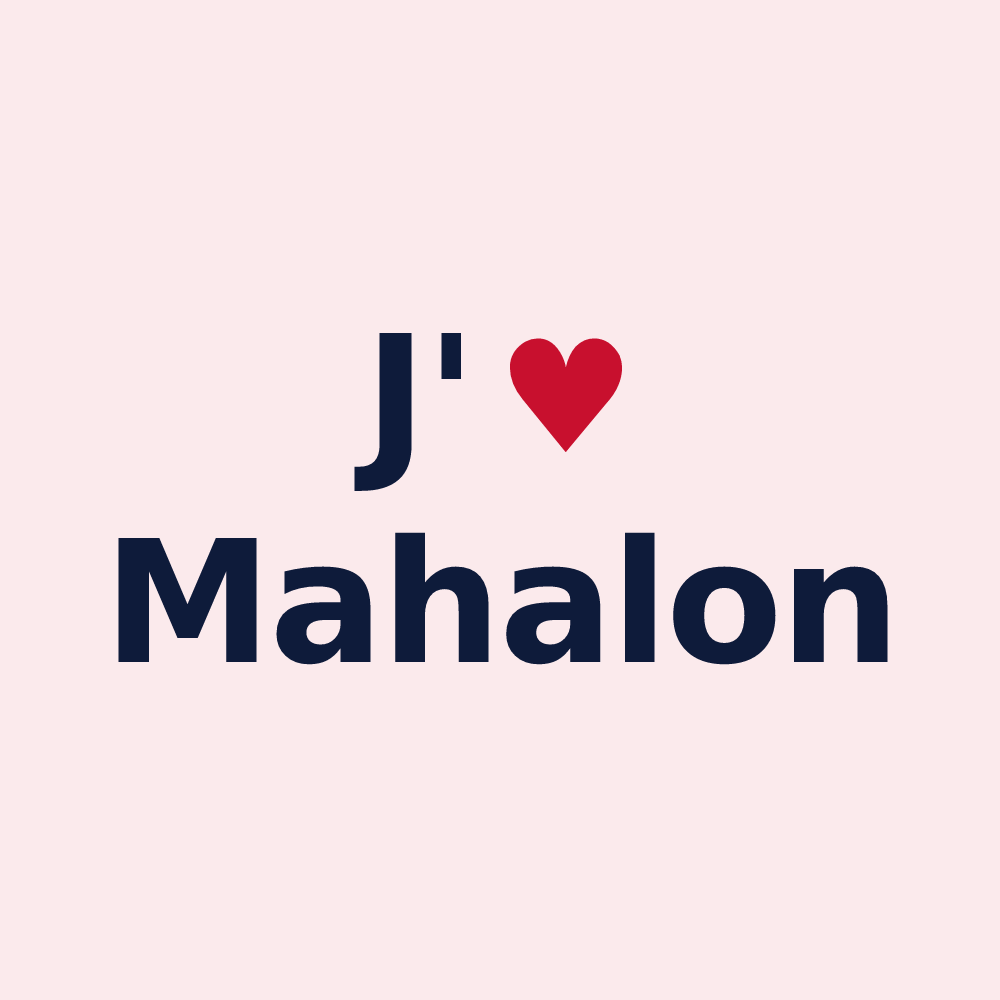 Magnet personnalisé Mahalon — design J'aime Mahalon