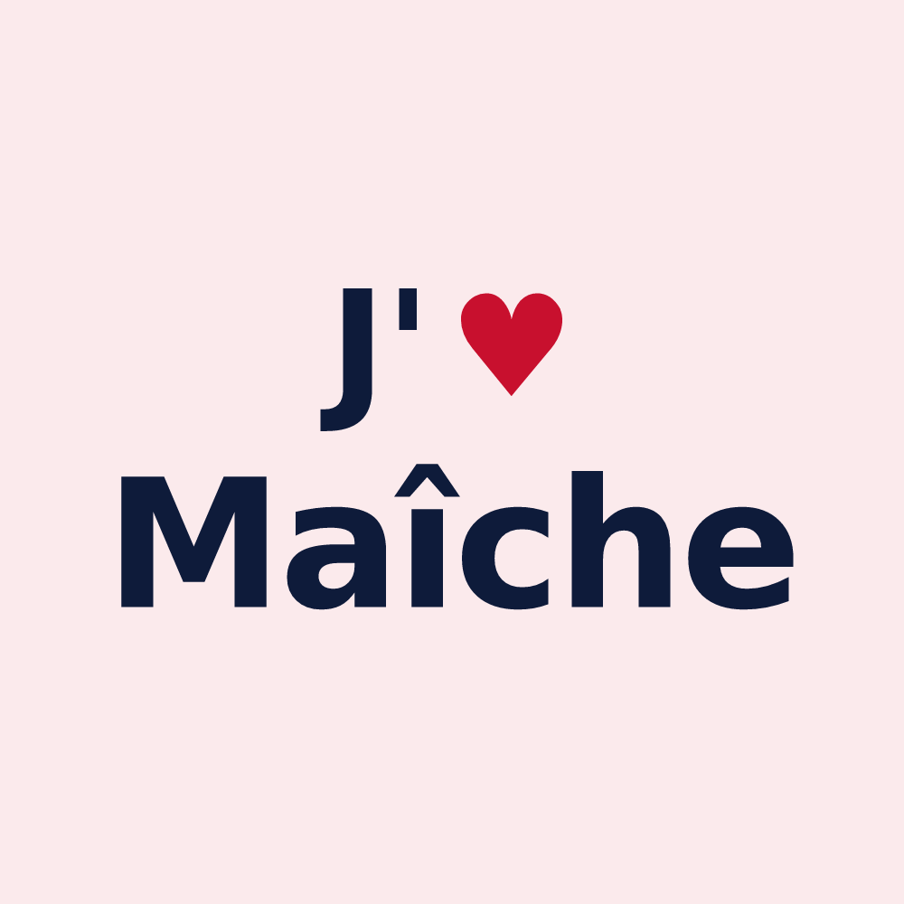 Magnet personnalisé Maîche — design J'aime Maîche