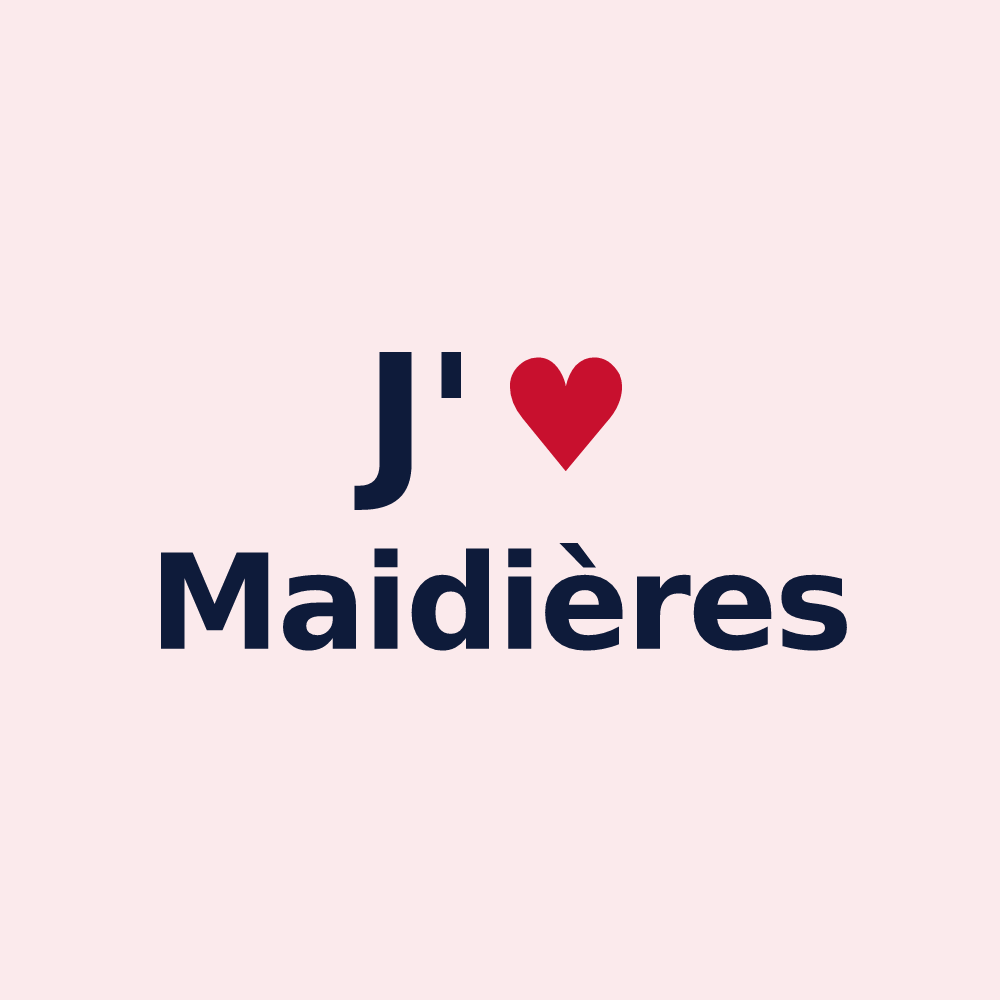 Magnet personnalisé Maidières — design J'aime Maidières