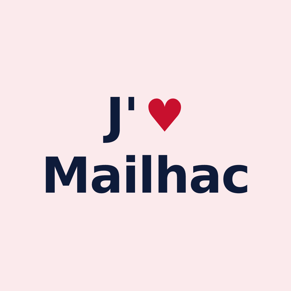 Magnet personnalisé Mailhac — design J'aime Mailhac