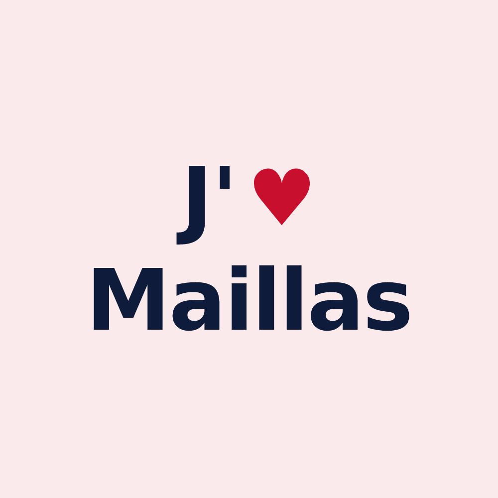 Magnet personnalisé Maillas — design J'aime Maillas
