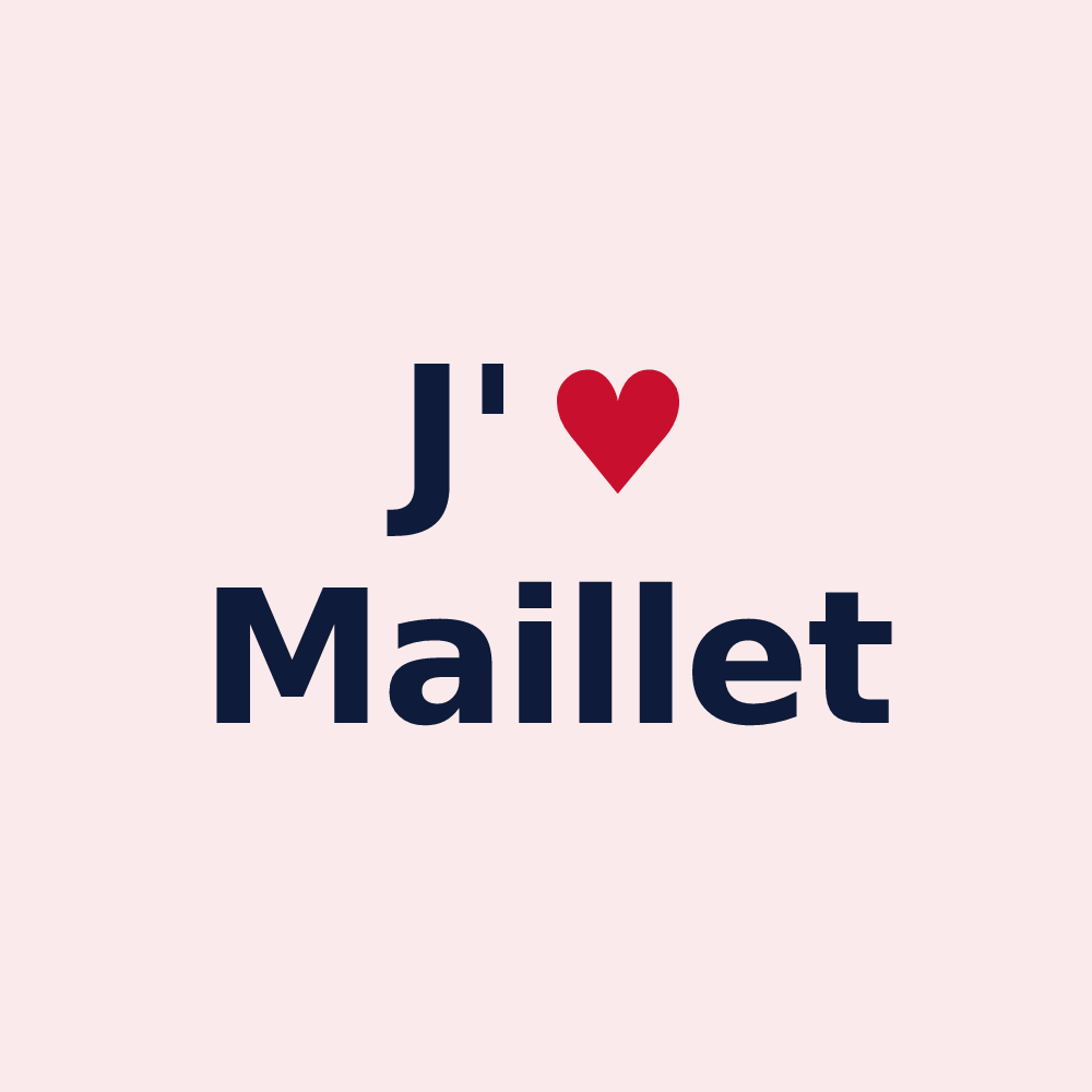 Magnet personnalisé Maillet — design J'aime Maillet