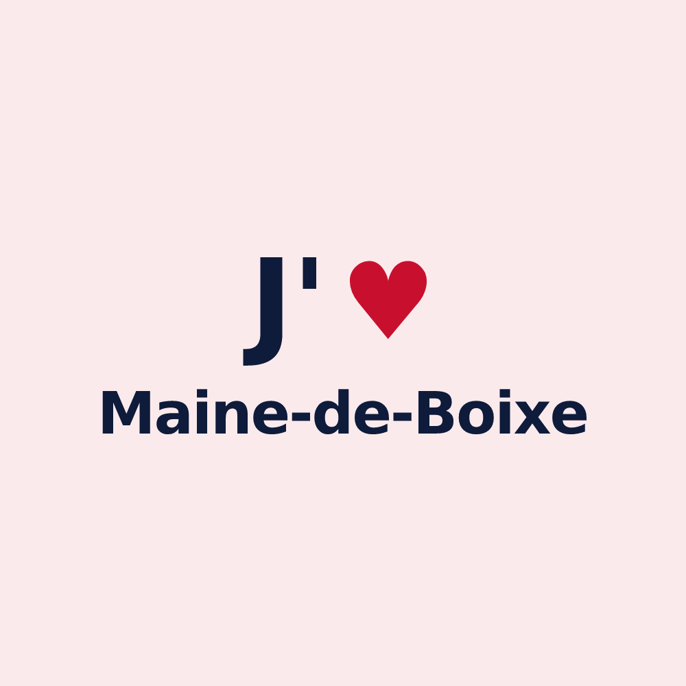 Magnet personnalisé Maine-de-Boixe — design « J'aime Maine-de-Boixe » imprimé sur le magnet