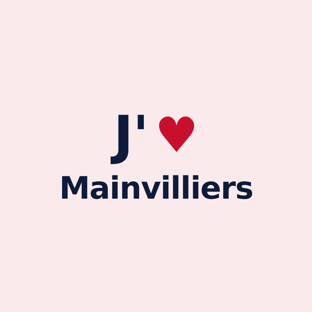 Magnet personnalisé Mainvilliers — design J'aime Mainvilliers