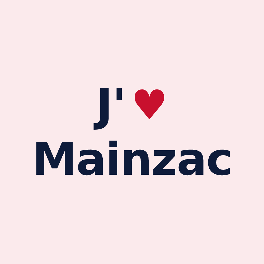 Magnet personnalisé Mainzac — design J'aime Mainzac