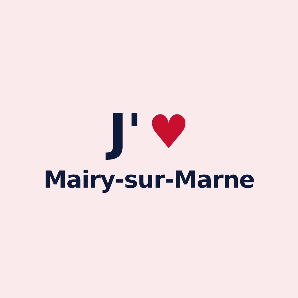 Magnet personnalisé Mairy-sur-Marne — design J'aime Mairy-sur-Marne