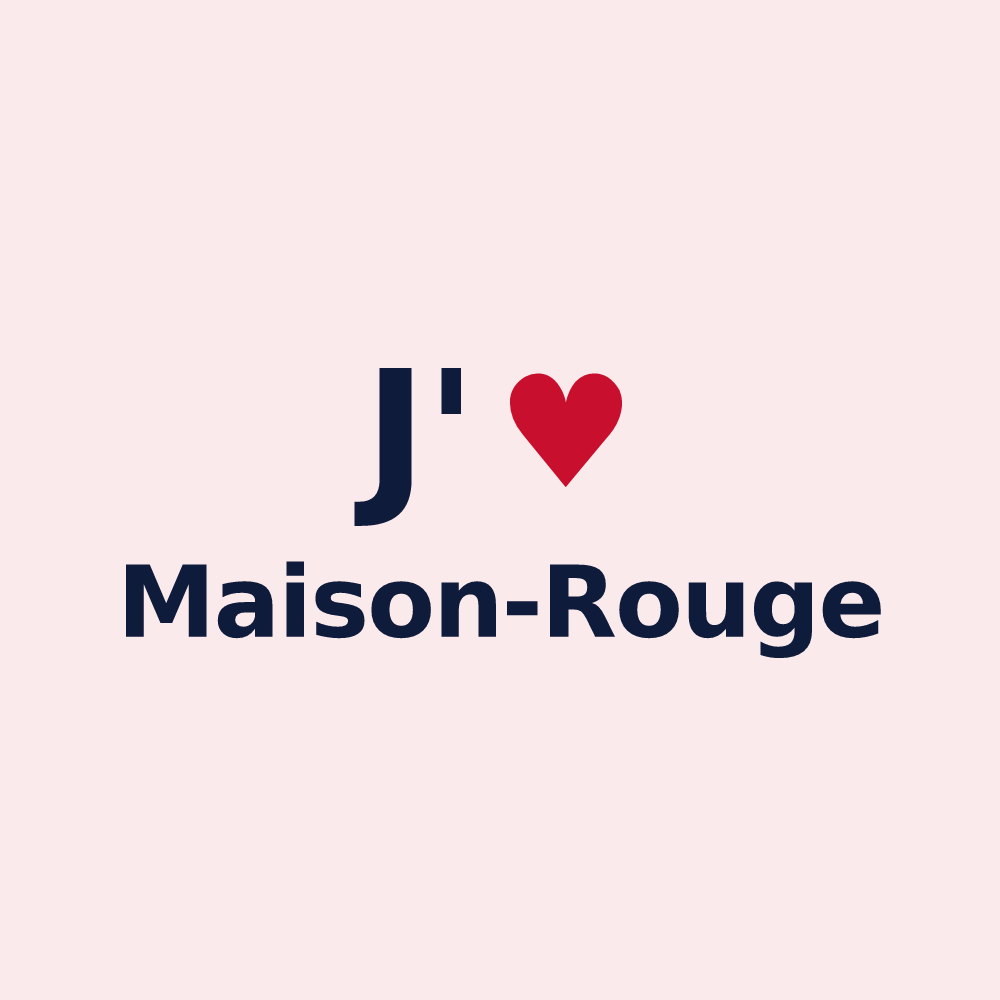Magnet personnalisé Maison-Rouge — design J'aime Maison-Rouge