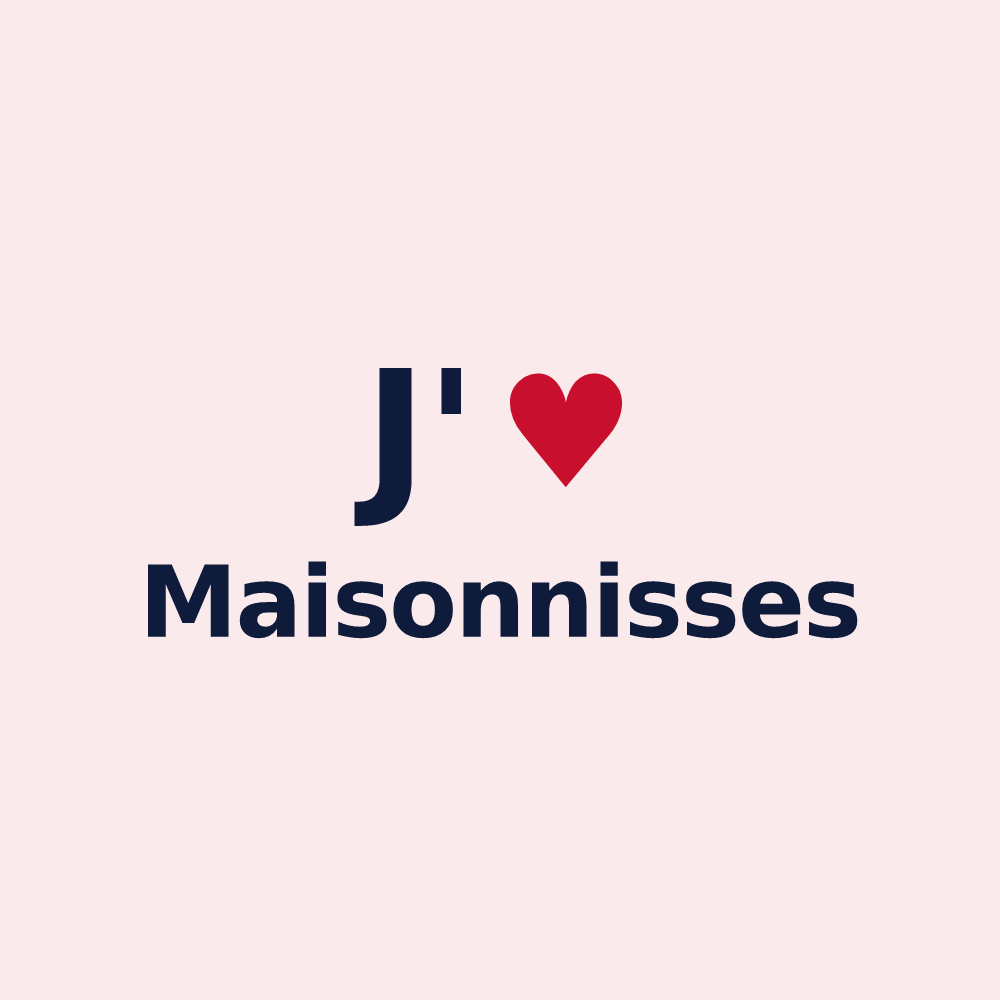 Magnet personnalisé Maisonnisses — design J'aime Maisonnisses