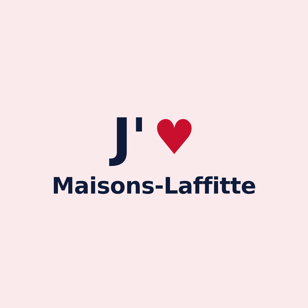 Magnet personnalisé Maisons-Laffitte — design J'aime Maisons-Laffitte