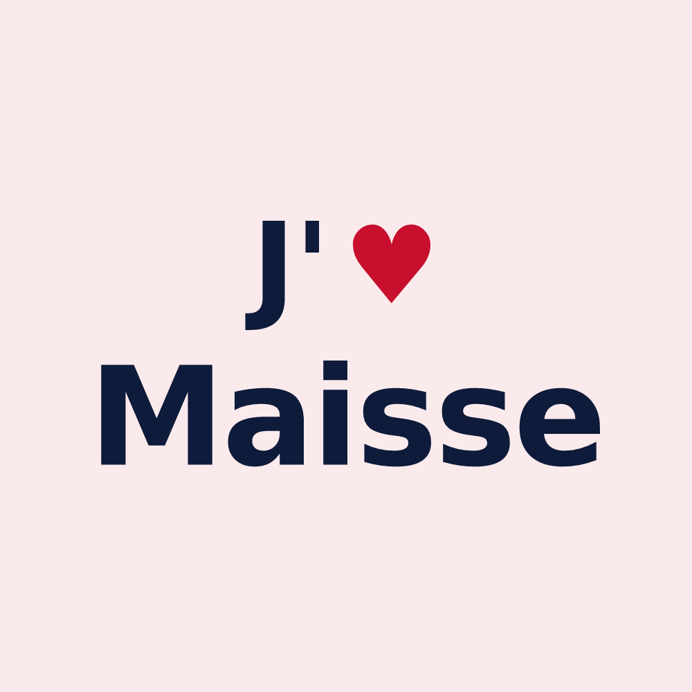 Magnet personnalisé Maisse — design J'aime Maisse