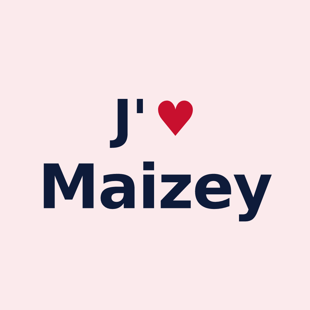 Magnet personnalisé Maizey — design J'aime Maizey