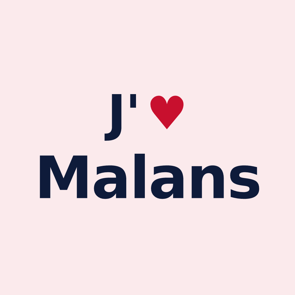Magnet personnalisé Malans — design J'aime Malans