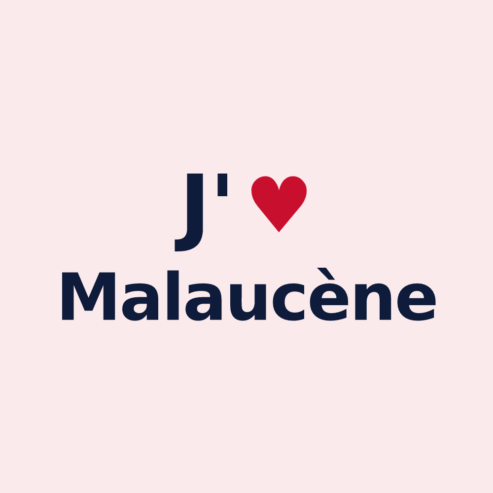 Magnet personnalisé Malaucène — design J'aime Malaucène