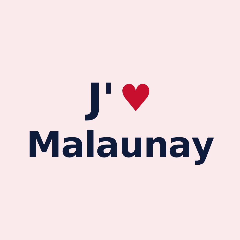 Magnet personnalisé Malaunay — design J'aime Malaunay