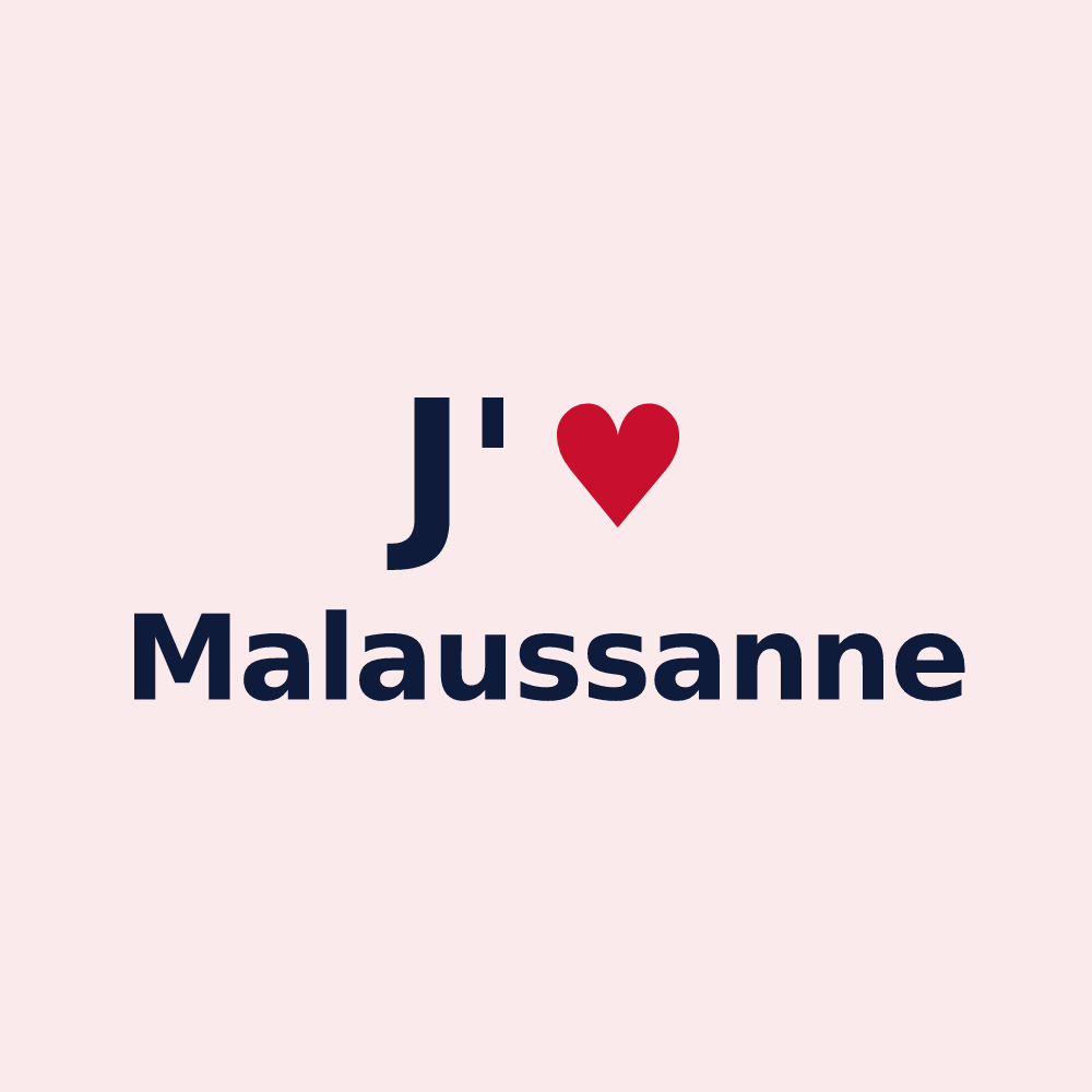 Magnet personnalisé Malaussanne — design J'aime Malaussanne