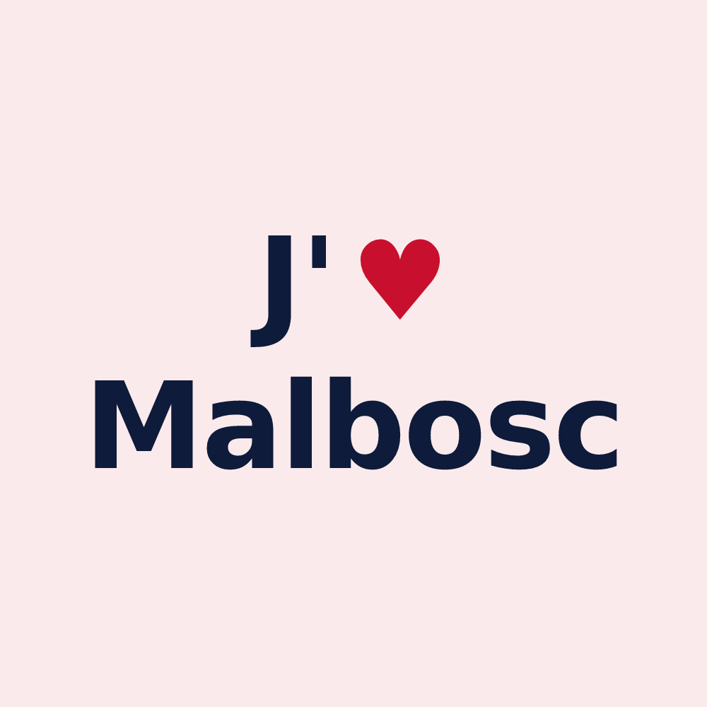 Magnet personnalisé Malbosc — design J'aime Malbosc