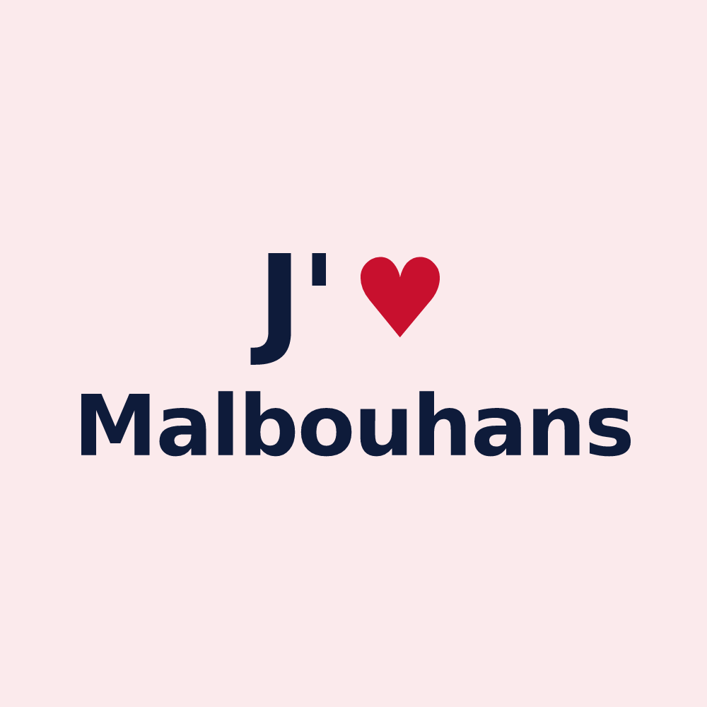 Magnet personnalisé Malbouhans — design J'aime Malbouhans