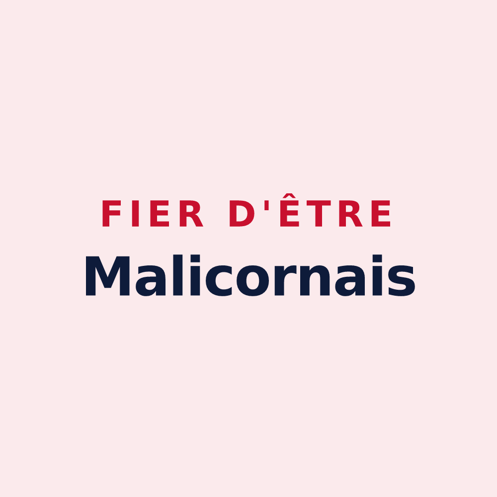 Magnet « Fier d'être Malicornais » — design pour Malicorne-sur-Sarthe