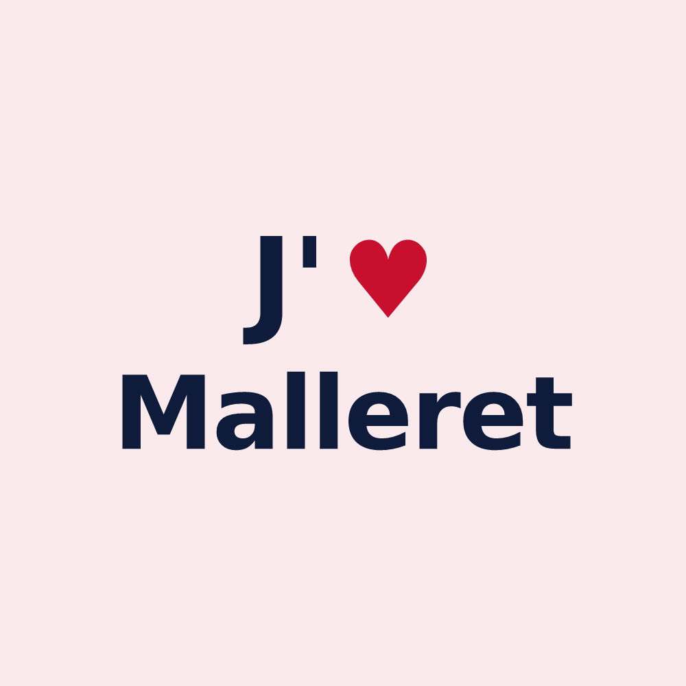 Magnet personnalisé Malleret — design J'aime Malleret