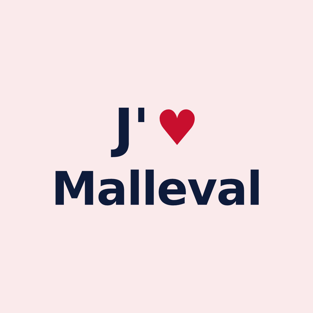 Magnet personnalisé Malleval — design J'aime Malleval