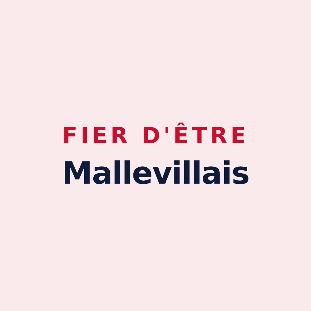 Magnet « Fier d'être Mallevillais » — design pour Malleville-sur-le-Bec