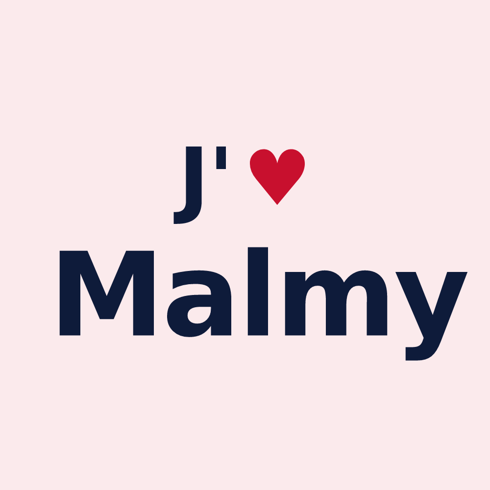 Magnet personnalisé Malmy — design J'aime Malmy