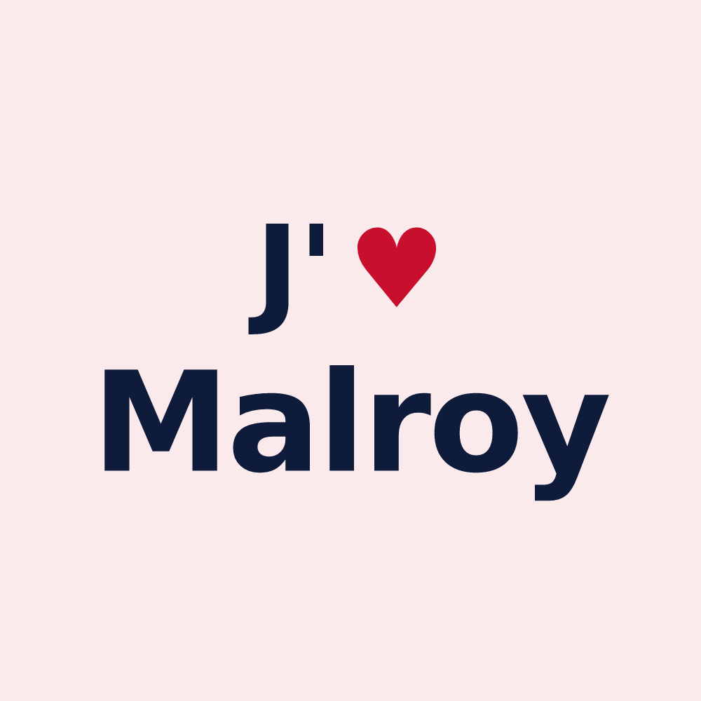 Magnet personnalisé Malroy — design J'aime Malroy