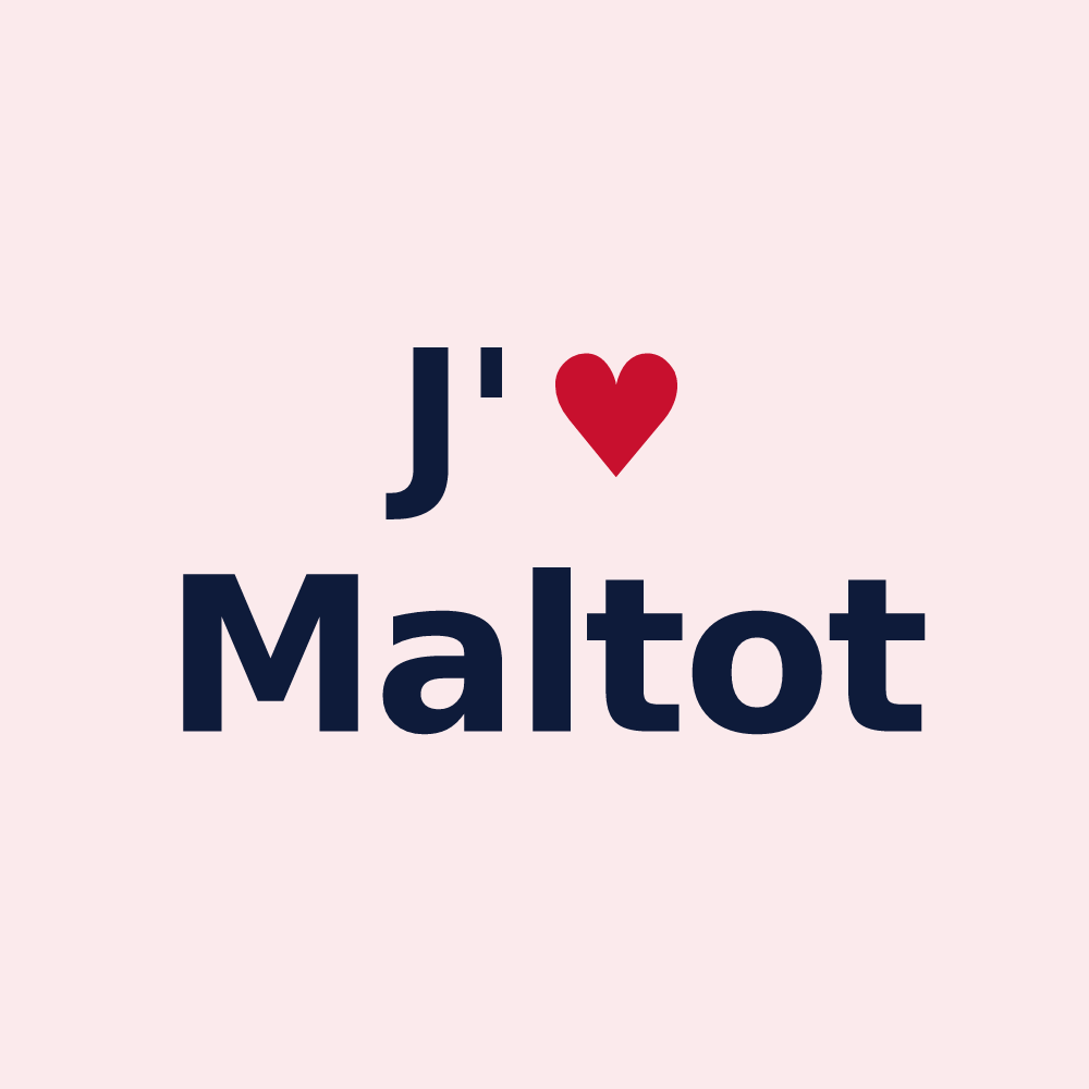 Magnet personnalisé Maltot — design J'aime Maltot