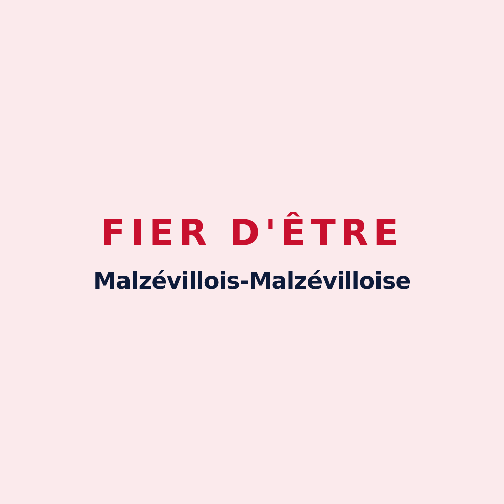 Magnet « Fier d'être Malzévillois-Malzévilloise » — design pour Malzéville