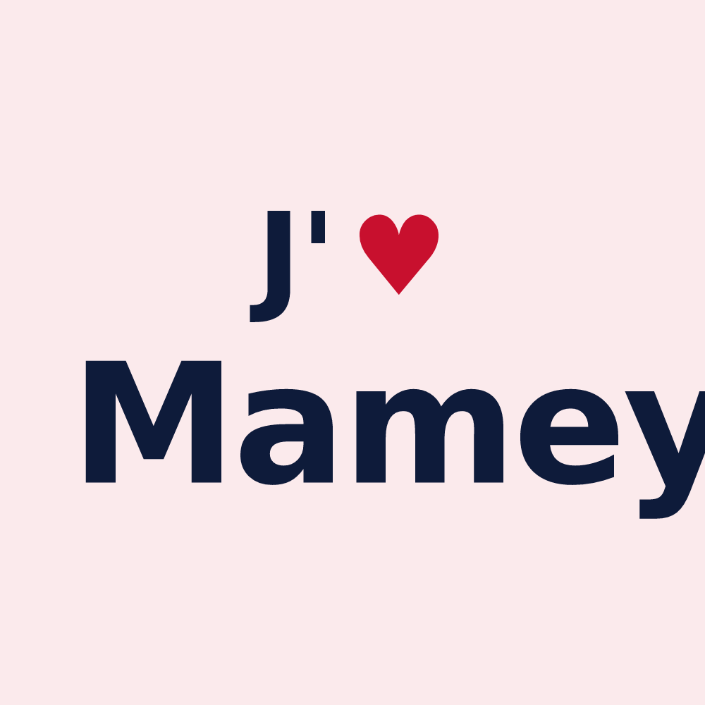 Magnet personnalisé Mamey — design J'aime Mamey
