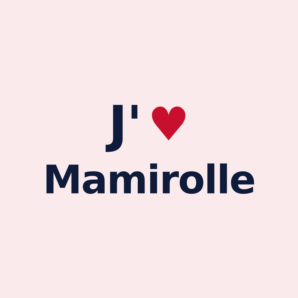 Magnet personnalisé Mamirolle — design « J'aime Mamirolle » imprimé sur le magnet