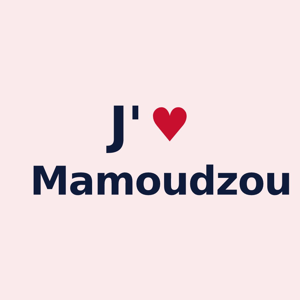 Magnet personnalisé Mamoudzou — design J'aime Mamoudzou