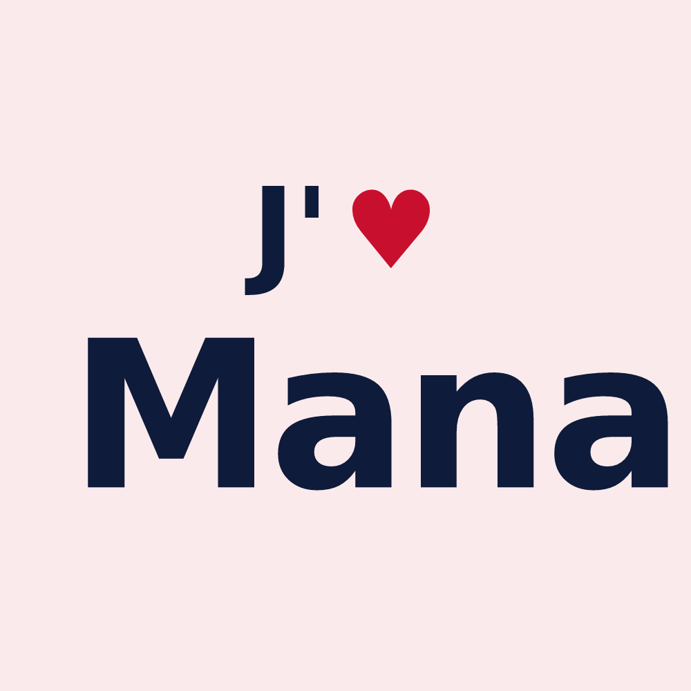 Magnet personnalisé Mana — design J'aime Mana