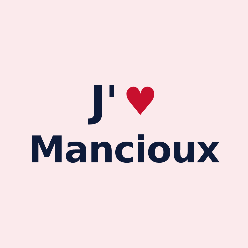 Magnet personnalisé Mancioux — design J'aime Mancioux