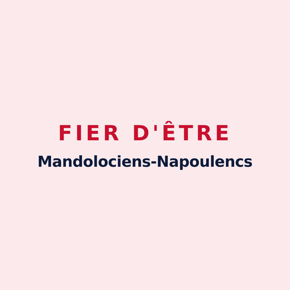 Magnet « Fier d'être Mandolociens-Napoulencs » — design pour Mandelieu-la-Napoule