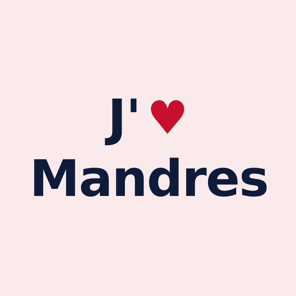 Magnet personnalisé Mandres — design J'aime Mandres
