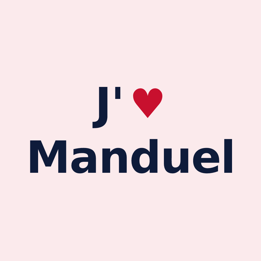 Magnet personnalisé Manduel — design J'aime Manduel