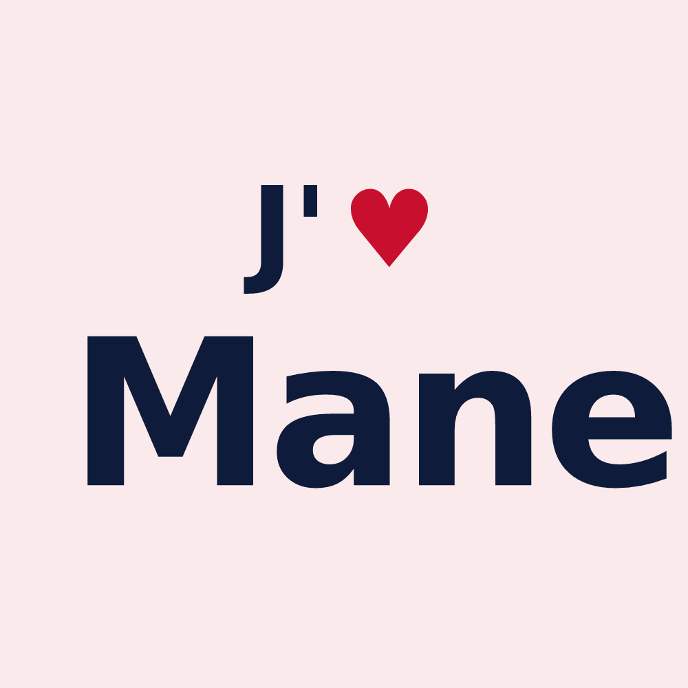 Magnet personnalisé Mane — design J'aime Mane