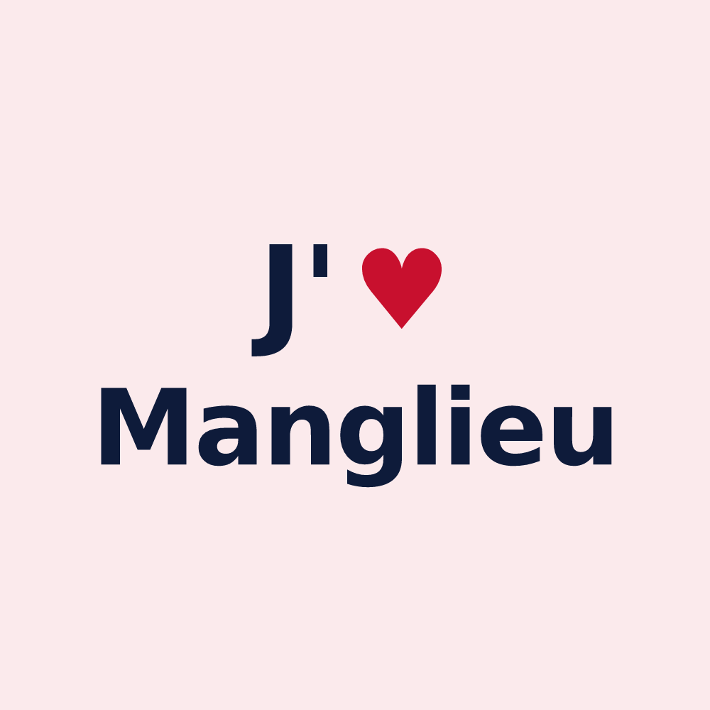 Magnet personnalisé Manglieu — design J'aime Manglieu