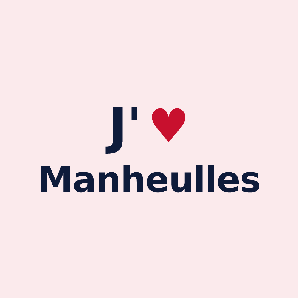 Magnet personnalisé Manheulles — design J'aime Manheulles