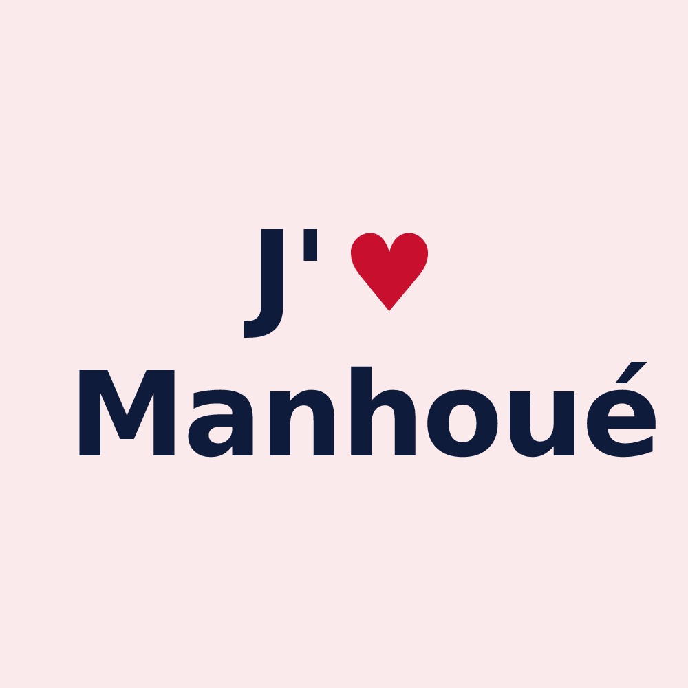 Magnet personnalisé Manhoué — design J'aime Manhoué